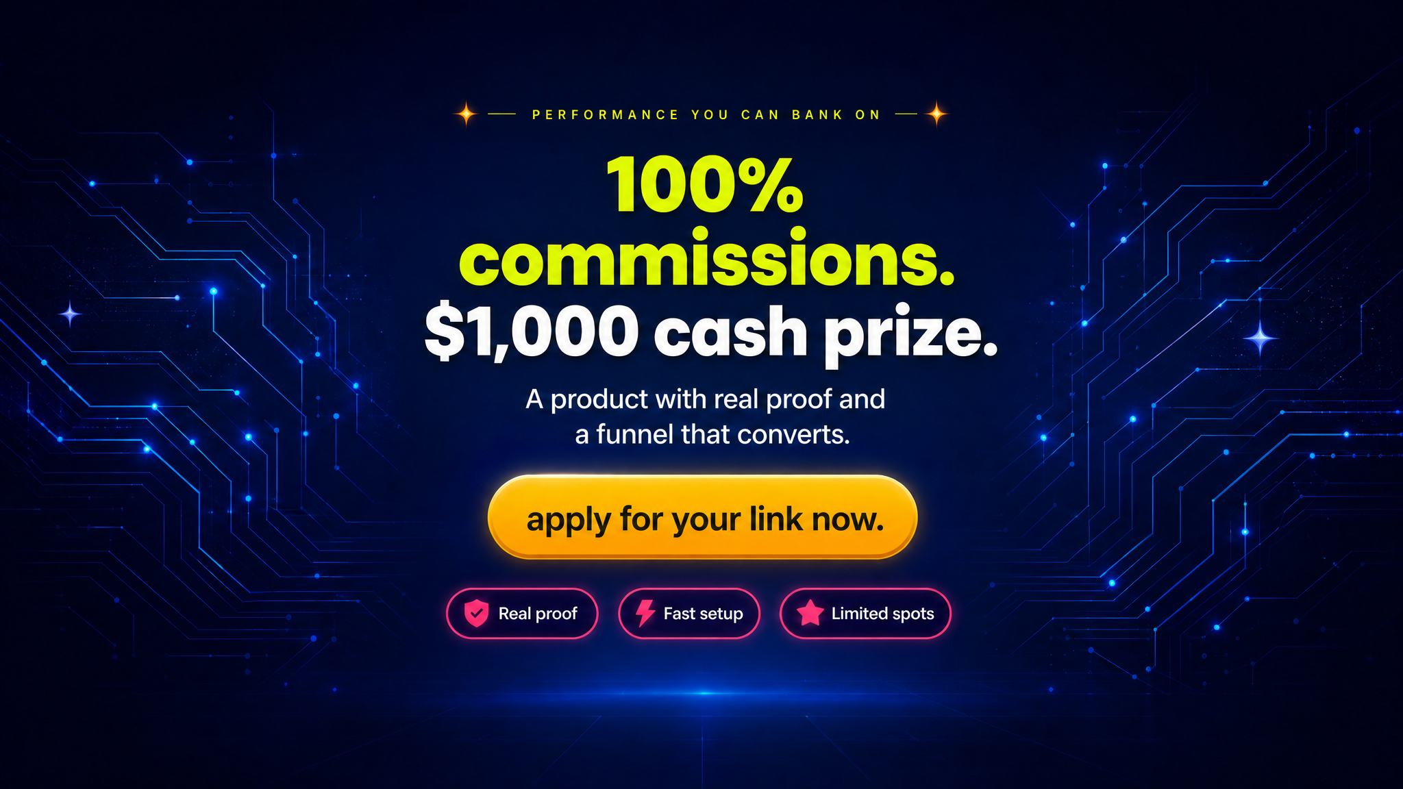 100% Commissions. $1,000 Cash Prize. Real Proof. Real Conversions.