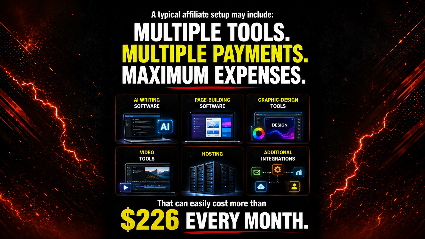 A typical affiliate setup may include: