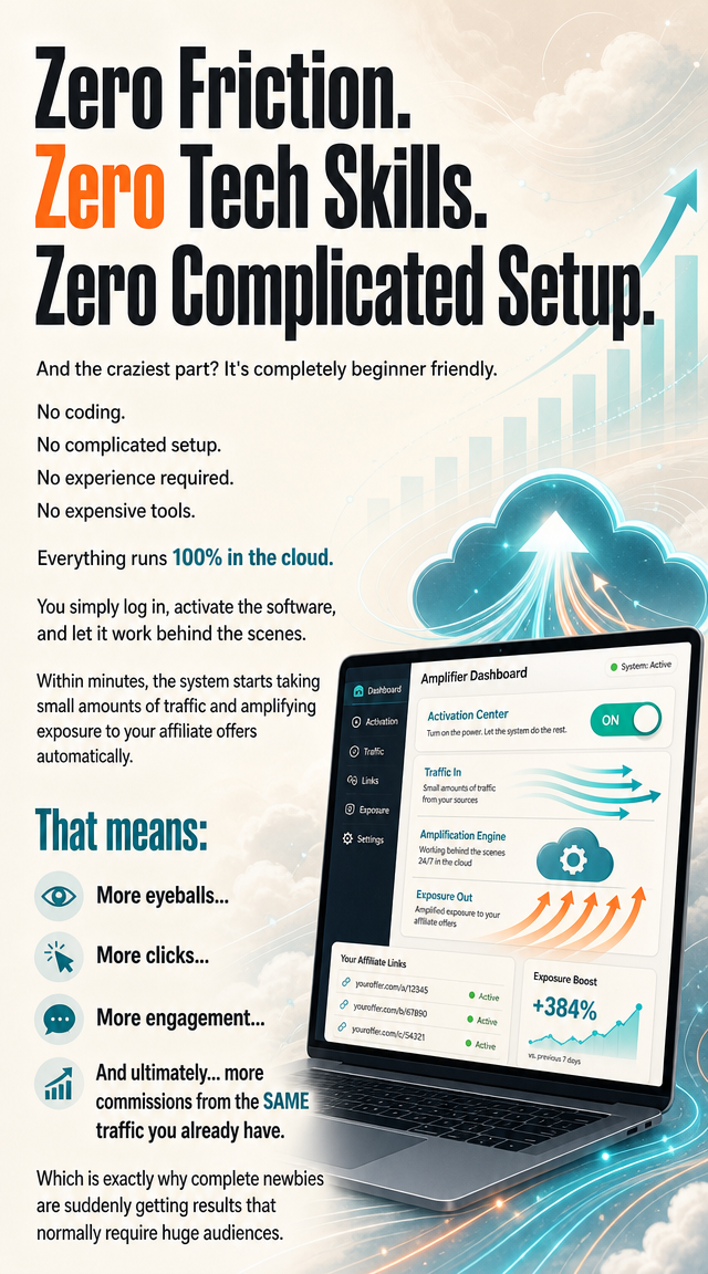 Zero Friction. Zero Tech Skills. Zero Complicated Setup.